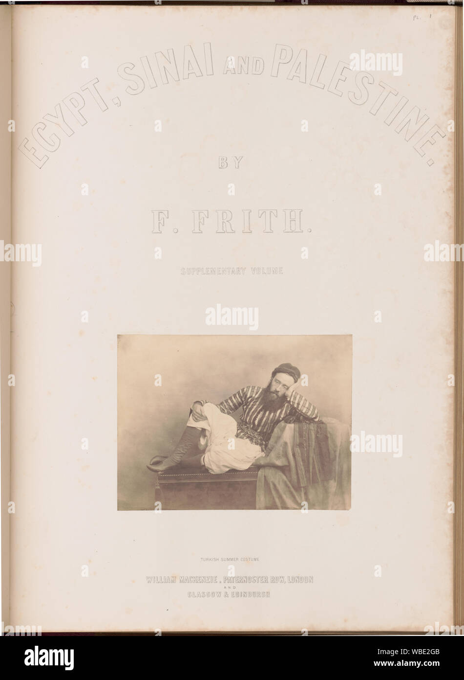 Francis Frith in Türkischen Sommer kostüm Abstract / Medium: 1 Foto: eiklar Drucken; Blatt 12 x 16 cm, Seite 44 x 31 cm. Stockfoto