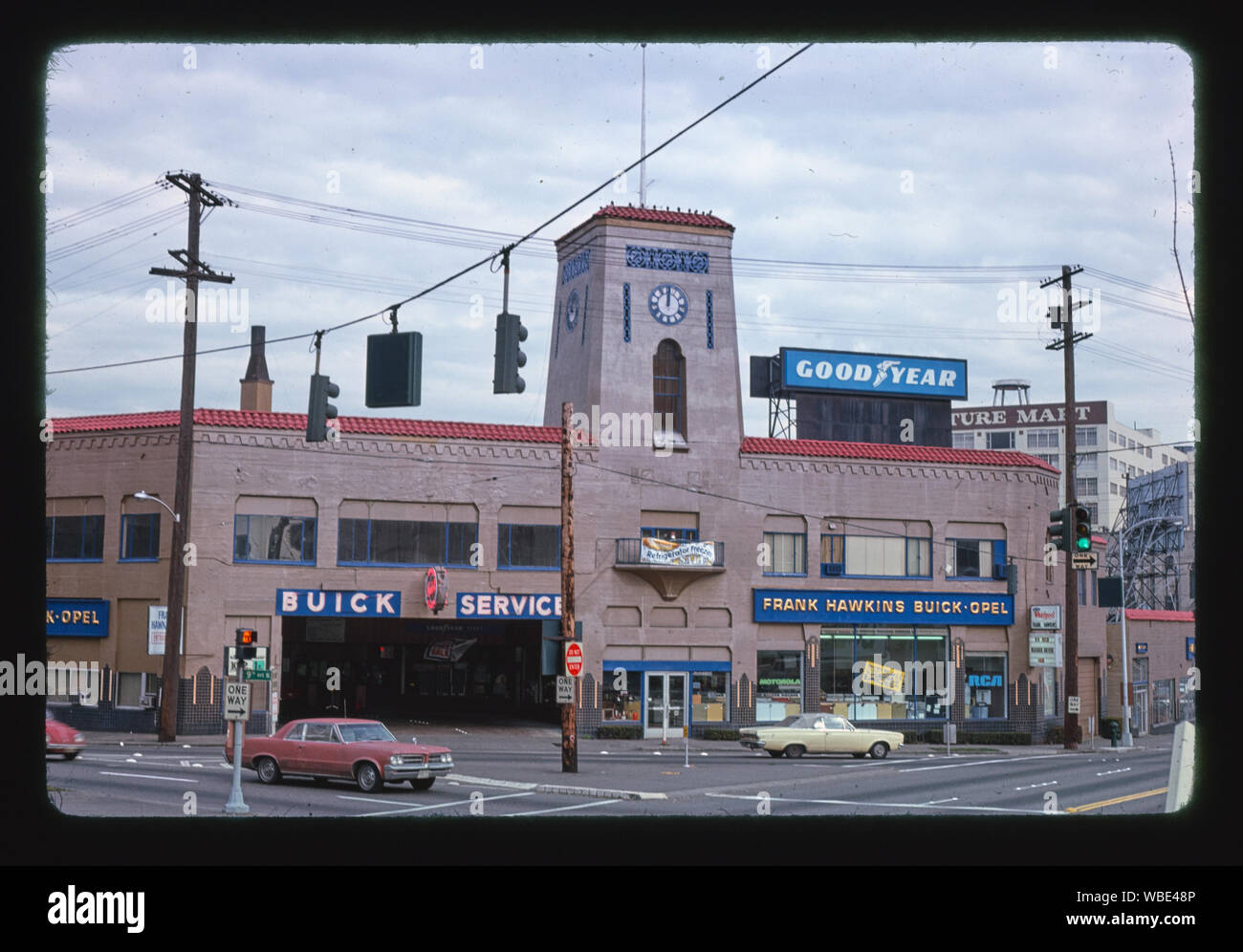 Frank Hawkins Buick Opel, Bell und 9. Avenue, Seattle, Washington Stockfoto