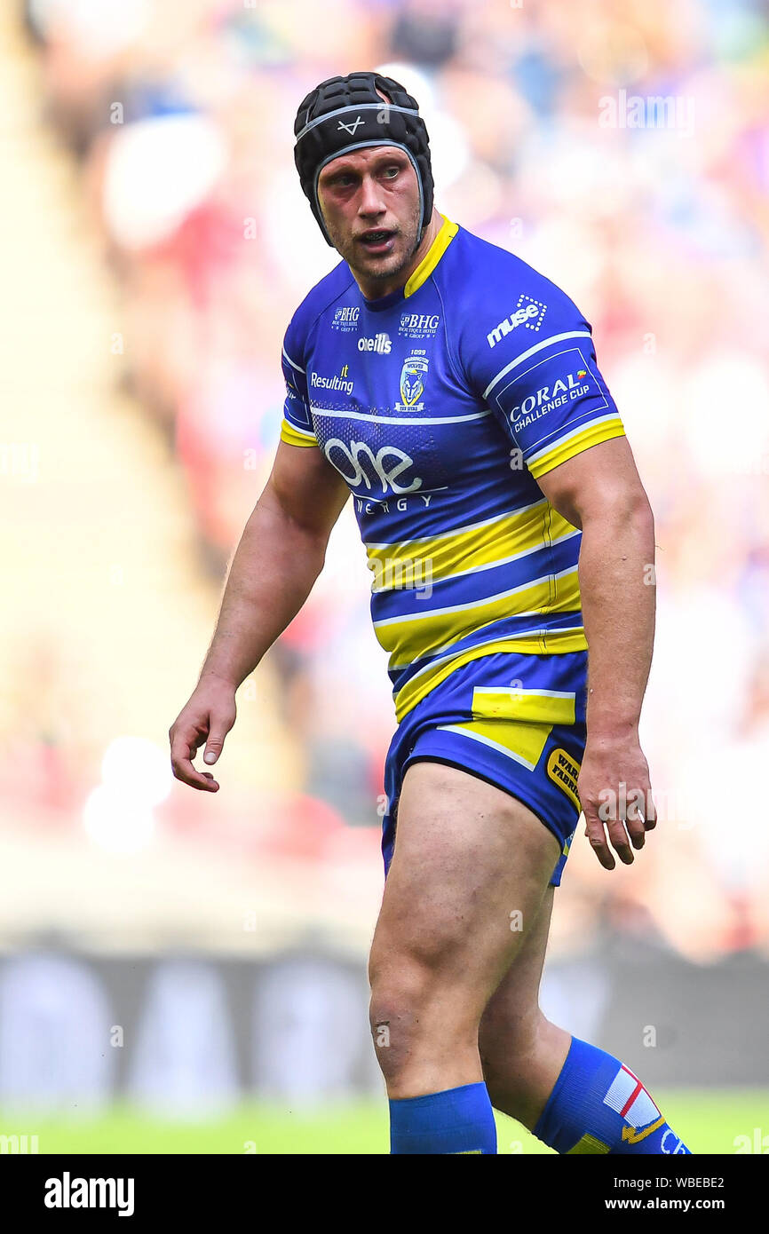 24. August 2019, Wembley Stadion, London, England; 2019 Coral das Endspiel um den Challenge Cup; St Helens vs Warrington Wölfe; Chris Hill von Warrington Wolves Credit: Craig Thomas/News Bilder Stockfoto