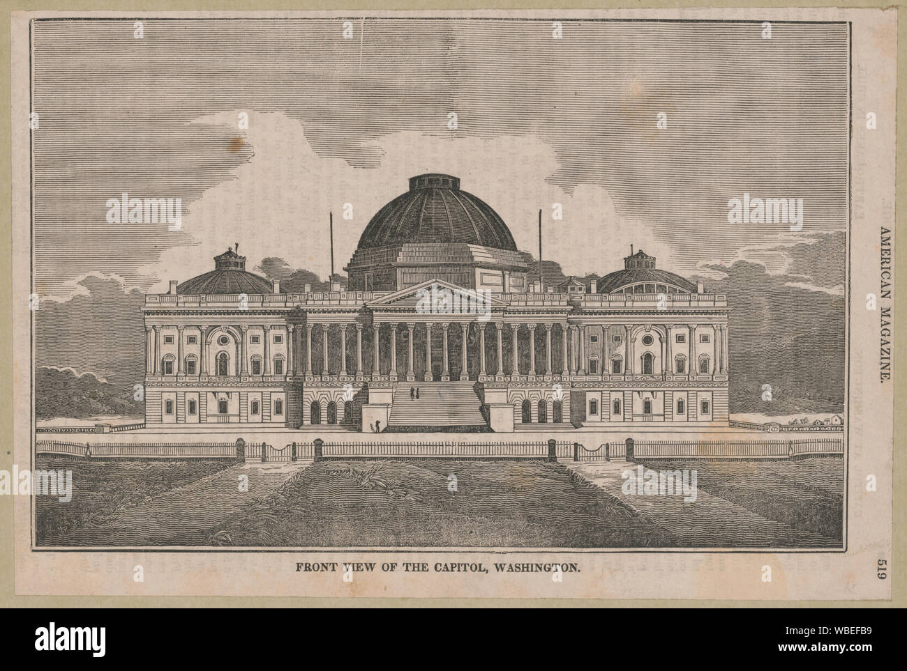 Vorderansicht des Capitol, Washington Stockfoto