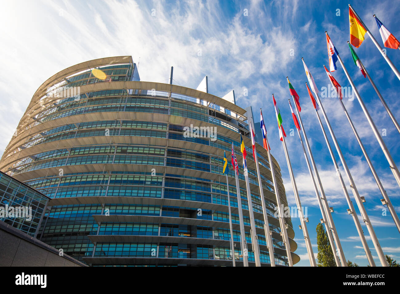 Europäischen Parlament in Straßburg, Frankreich. Stockfoto
