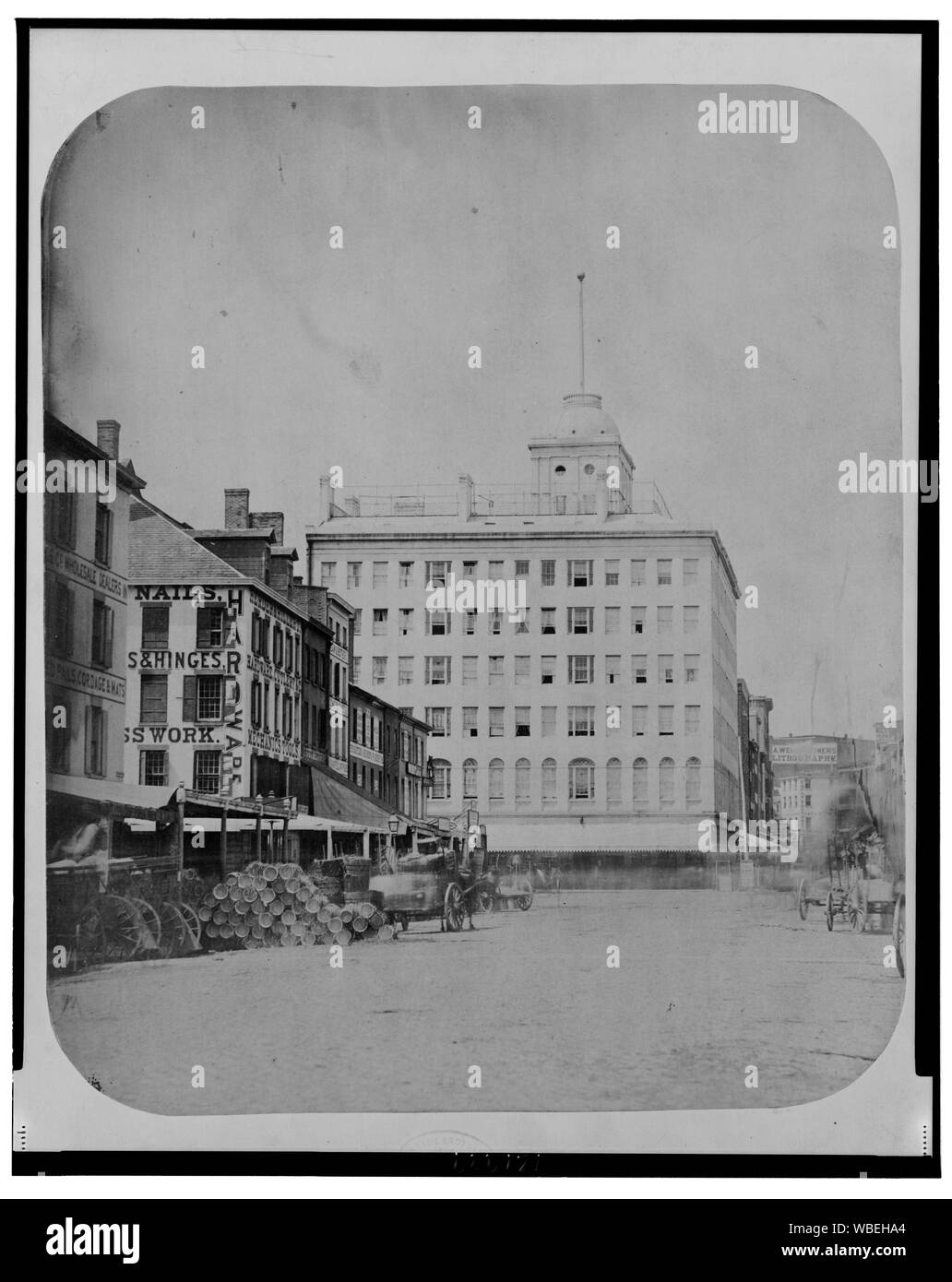 Fulton Street, New York City, New York Abstract / Medium: 1 Foto: gesalzen Papier. Stockfoto