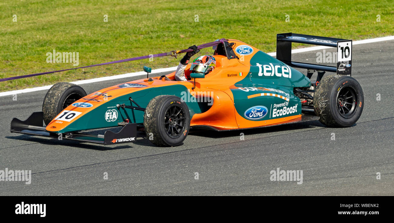 Auto 10, Fahrer, Mariano Martinez, Fortec Motorsport F4 Meisterschaft Freitag Sitzung 2 Stockfoto
