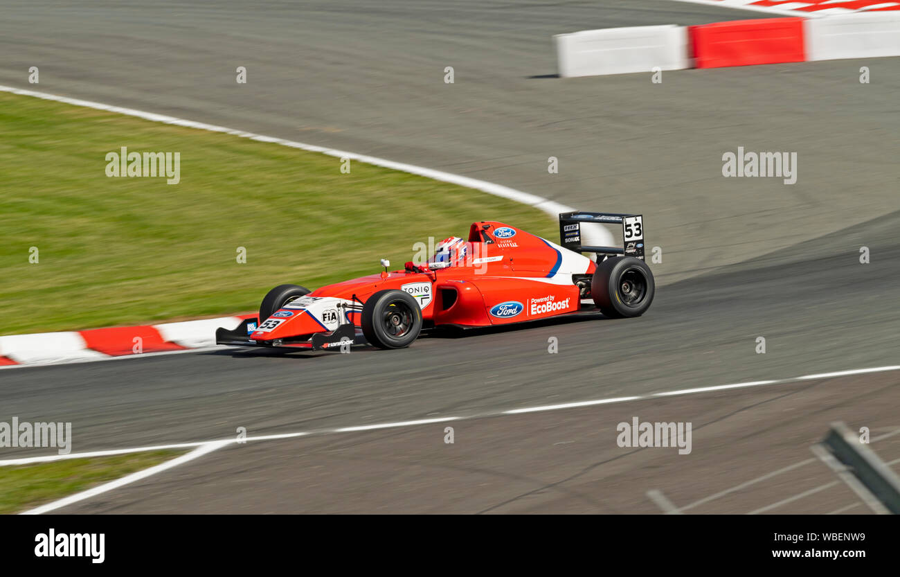 Auto 53, Fahrer, Tommy fördern, Arden Motorsport F4 Meisterschaft Freitag Sitzung 2 Stockfoto