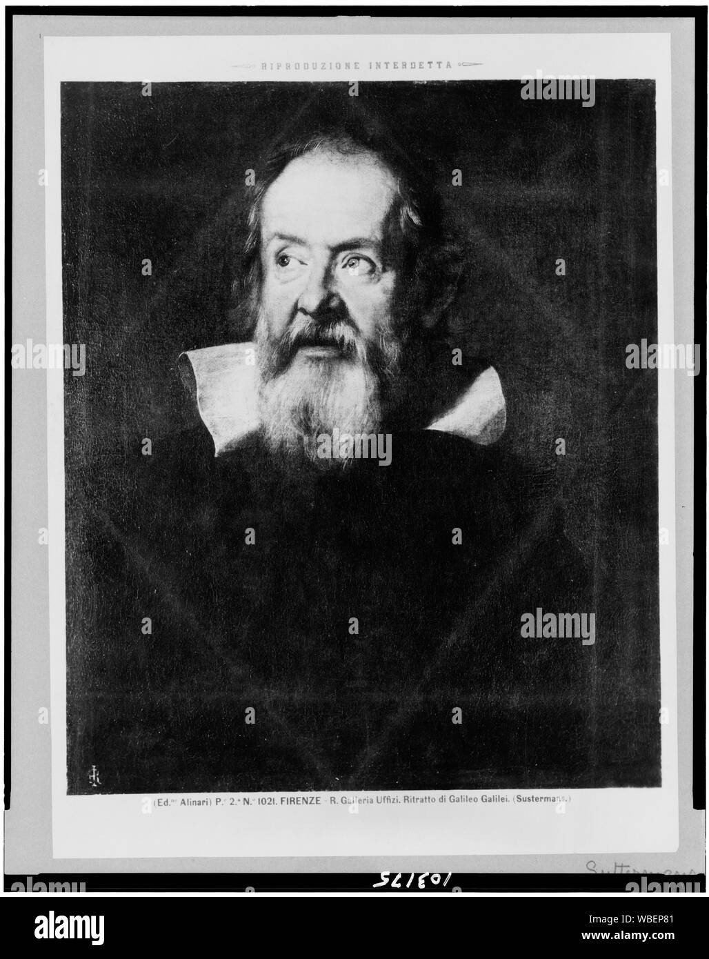 Galileo Galilei, Brustbild, nach links Abstract / Medium: 1 Fotoabzug. Stockfoto