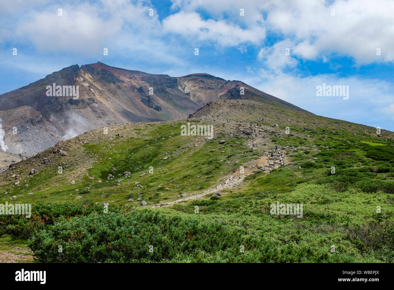 Berg Asahi (Asahi-dake) in Hokkaido, Japan. Stockfoto