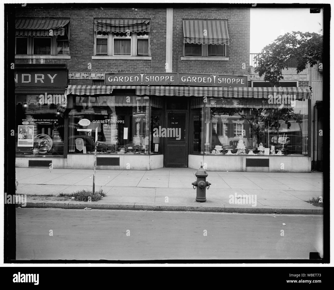 Garten Kaffee Shoppe, 18&Col. Rd. Abstract / Medium: 1 Negativ: Glas; 4 x 5 in. oder kleiner Stockfoto