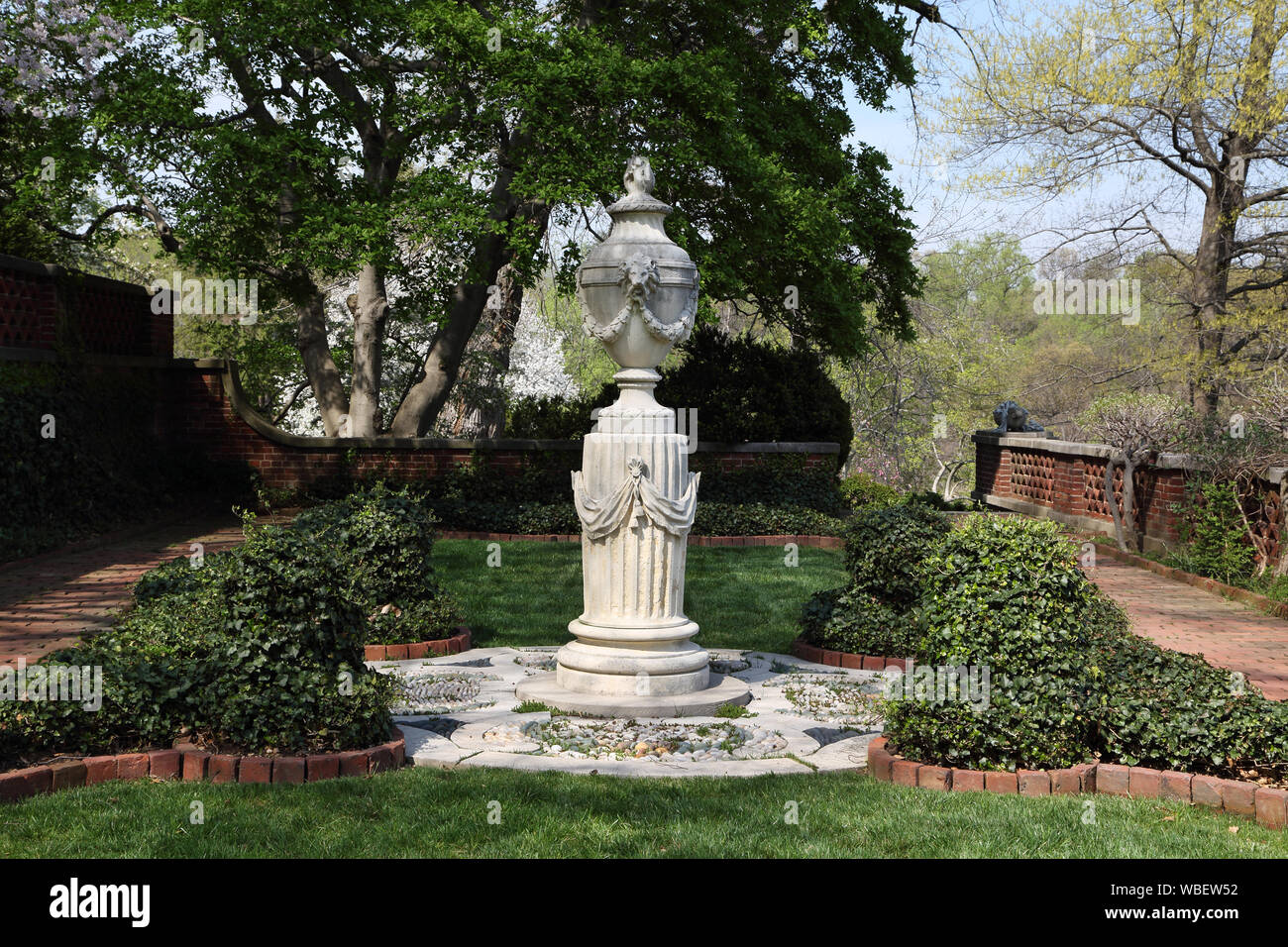 Blick auf den Garten in Dumbarton Oaks in der Nähe von Georgetown, Washington, D.C Stockfoto