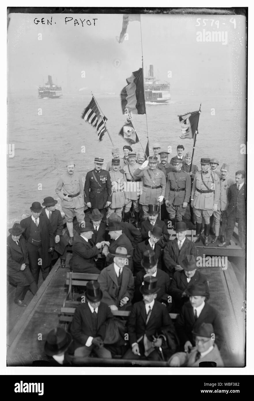 Gen. Payot Abstract / Medium: 1 Negativ: Glas; 5 x 7 in. oder kleiner. Stockfoto