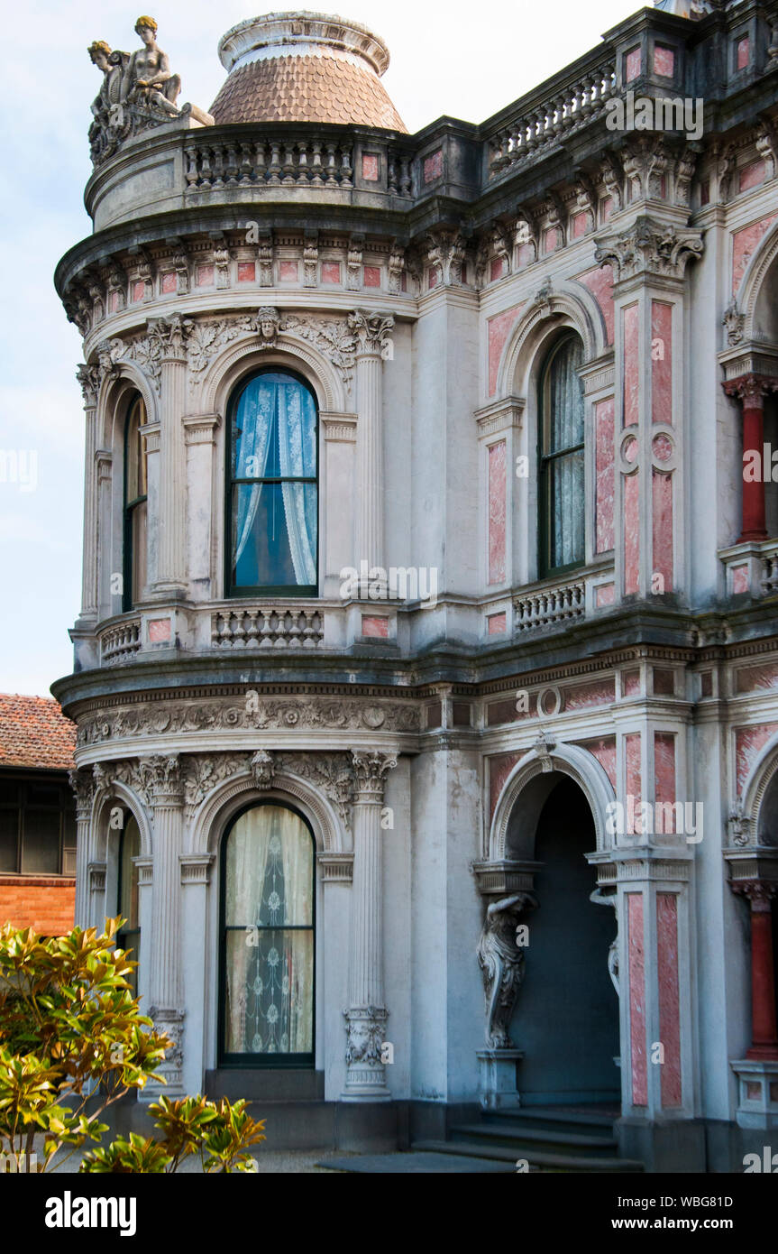 Labassa ist ein viktorianischen Herrenhaus mit opulenten architektonische Merkmale. Die ursprüngliche Dekoration bleibt intakt. Melbourne, Australien Stockfoto