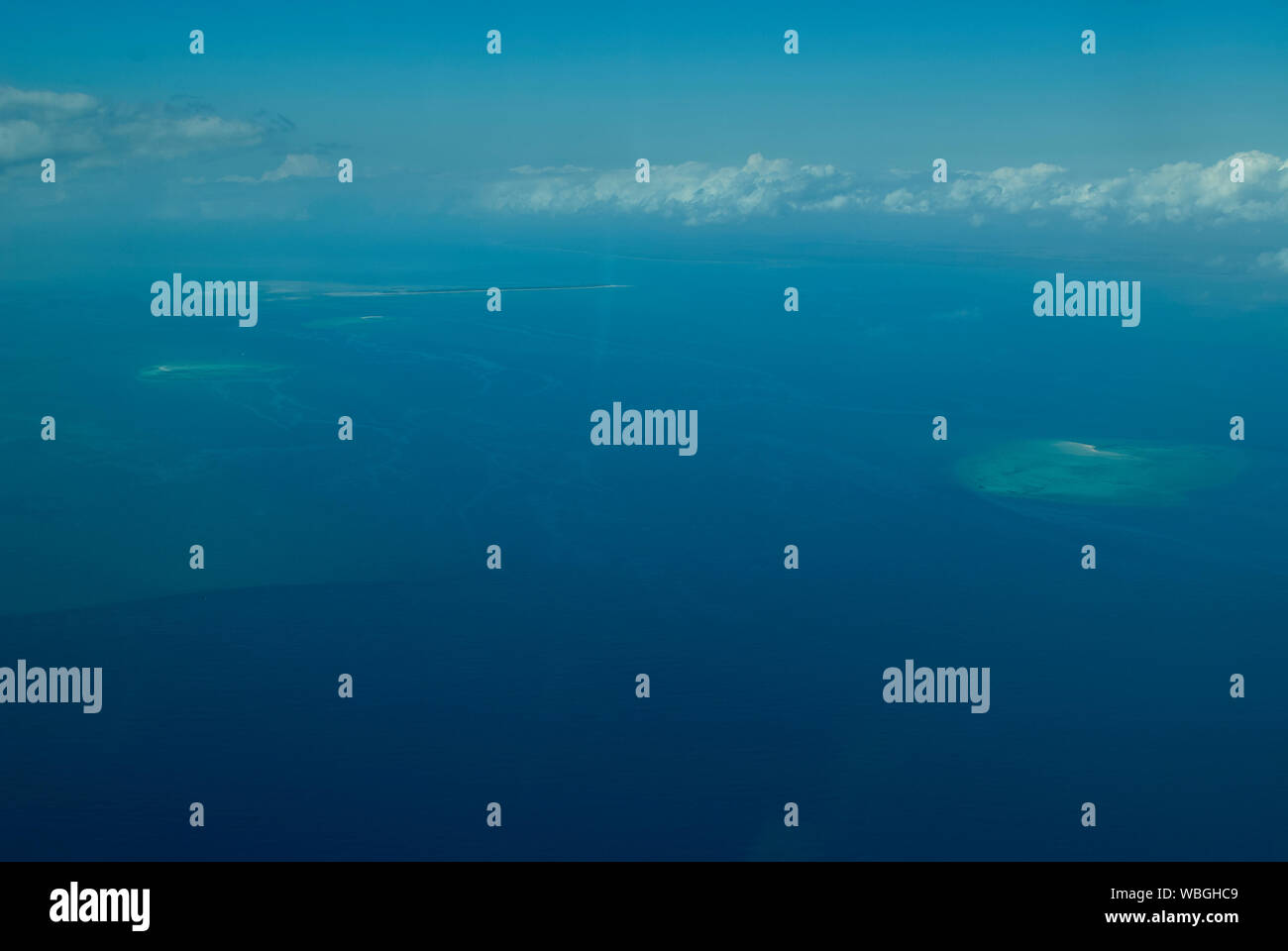 Mafia Island, die größte Insel im Archipel der Mafia (Luftbild) Stockfoto