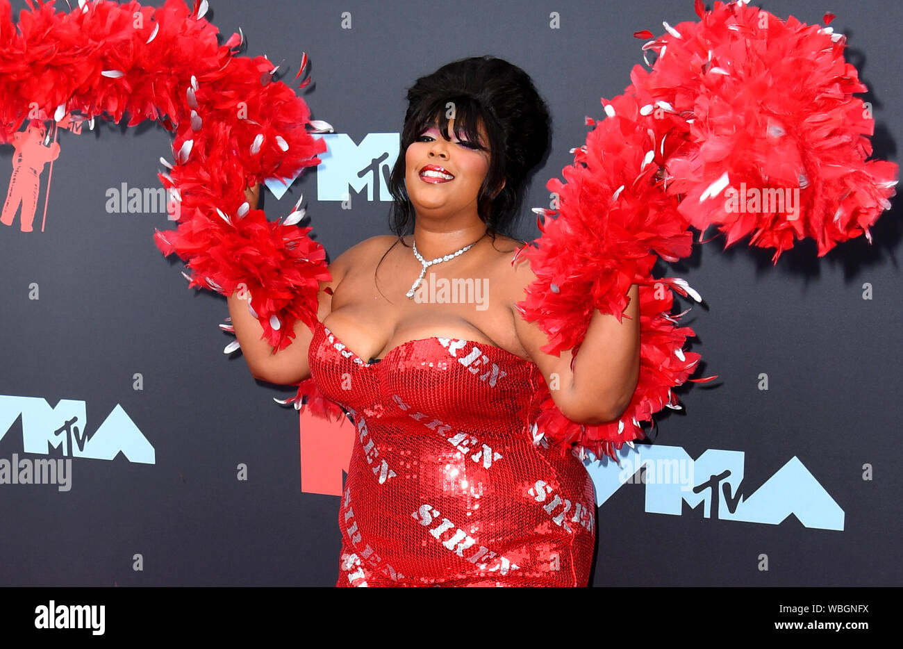 Lizzo Teilnahme an den MTV Video Music Awards 2019 im Prudential Center in Newark, New Jersey statt. Stockfoto Lizzo Teilnahme an den MTV Video Music Awards 2019 im Prudential Center in Newark, New Jersey statt. Stockfoto