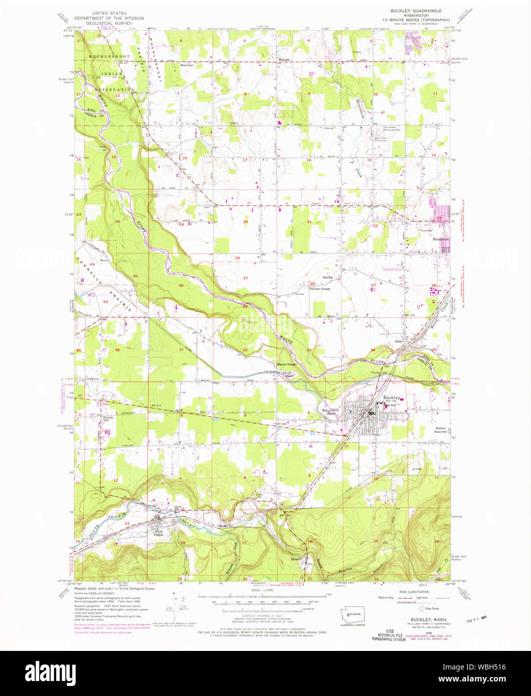 Karte Von Buckley Washington Stockfotos und bilder Kaufen Alamy