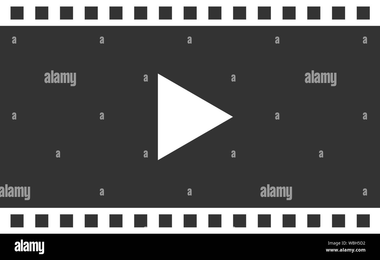 Schwarz Video player Interface für Web und mobile Anwendungen Stock Vektor
