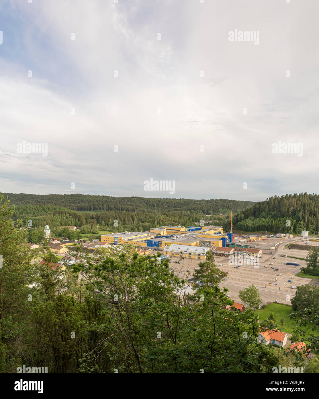 Blick über Varberg, das Shopping Stadt in Halland, Schweden, Skandinavien Stockfoto