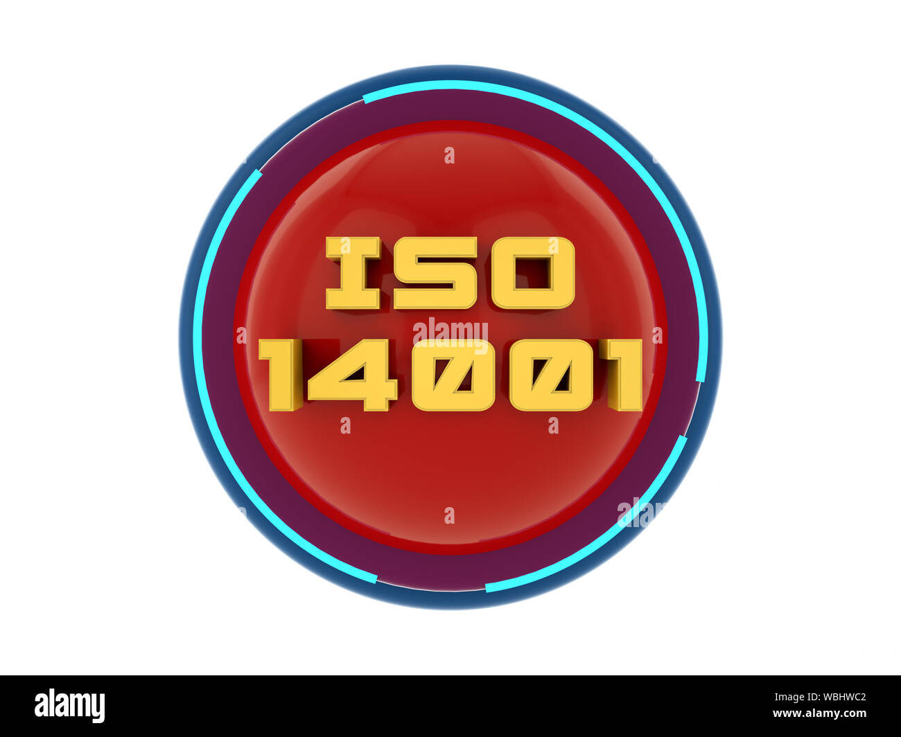 ISO 14001 3d-Text rendern Stockfoto