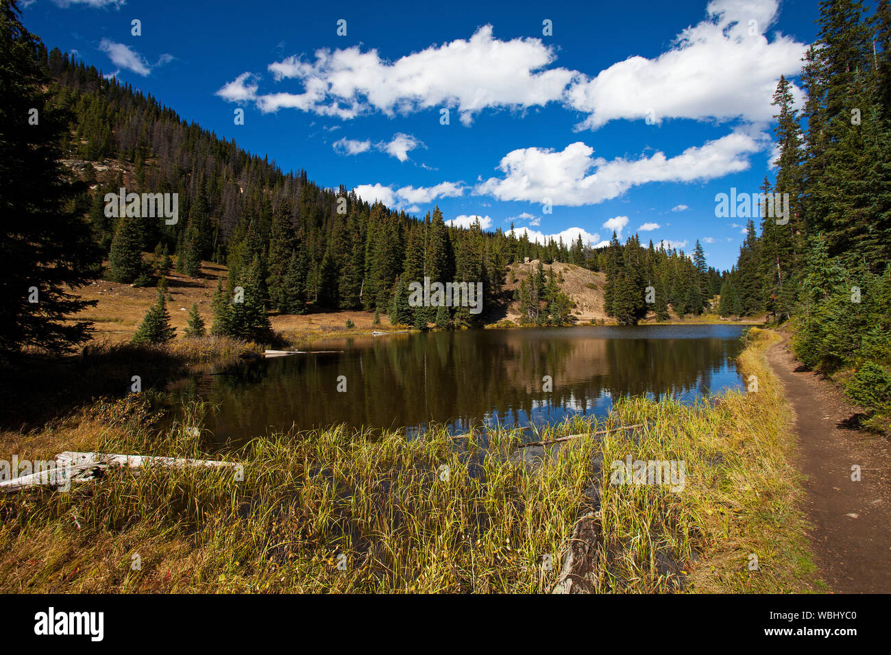 See Irene in der Nähe von Holzworth Historic Site Rocky Mountain Nationalpark Colorado USA Stockfoto