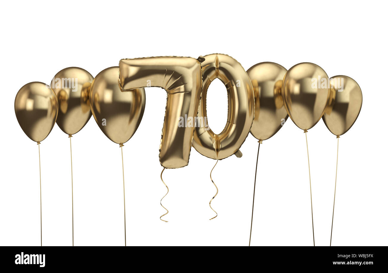 Tortenaufsatz "Happy 70th Birthday", Gold-glitzernd, 3 Stück – Kuchendekoration Für 70. Geburtstag