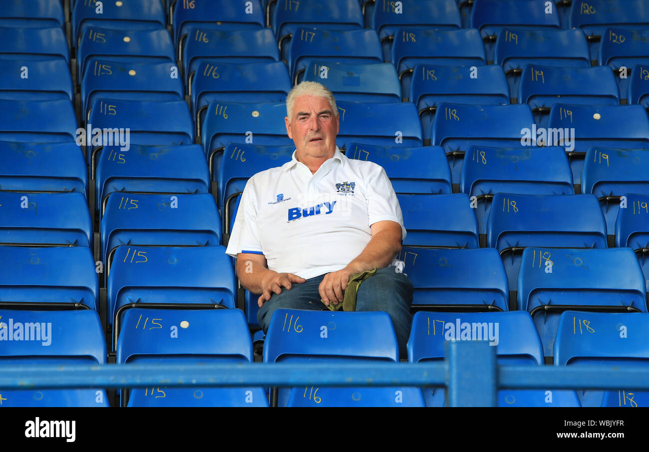 Ein Bury Lüfter in der steht bei Gigg Lane, begraben. Stockfoto
