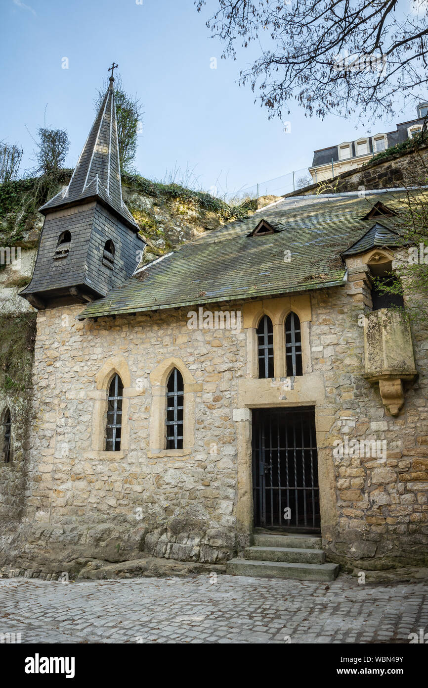 Quirinus Kapelle - Höhle Kapelle in der Stadt Luxemburg, Luxemburg Stockfoto