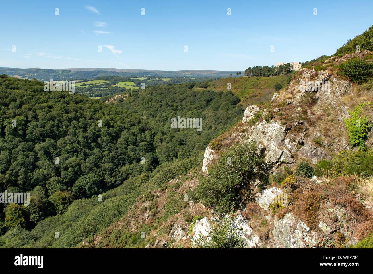 Das fingle Gorge und Castle Drogo, Drewsteignton, Devon, England Stockfoto