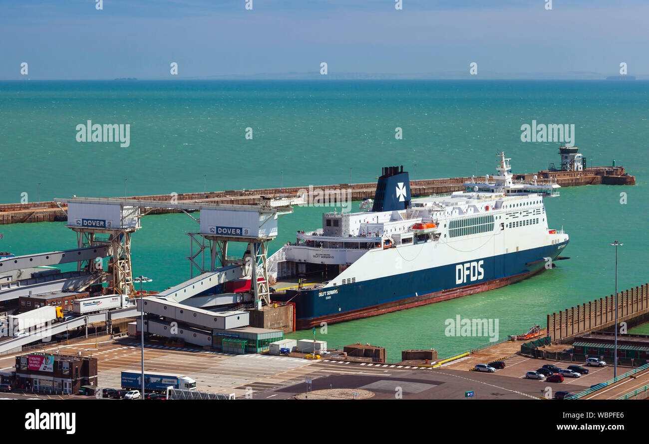 Hafen von Dover Fährhafen. Stockfoto