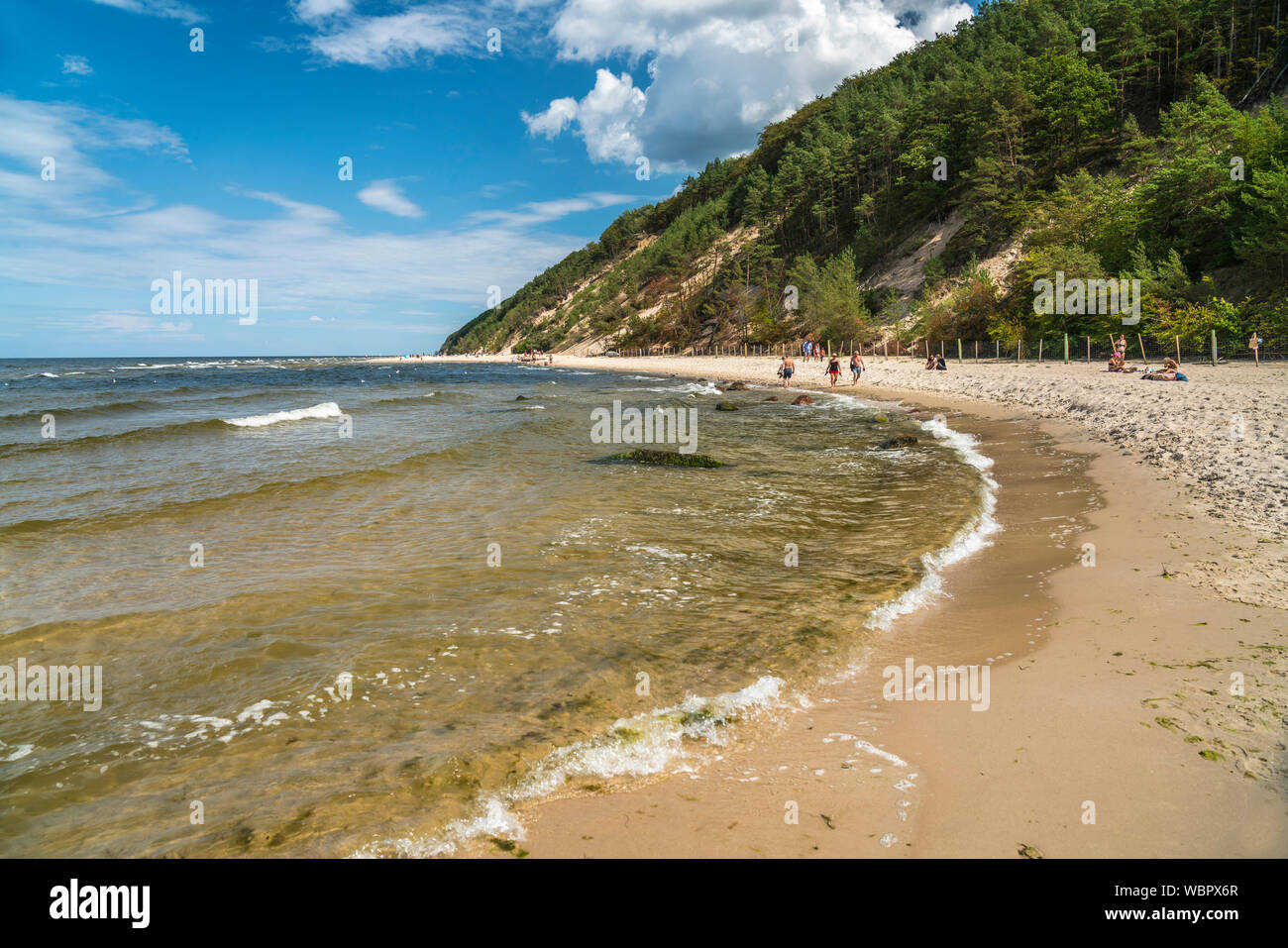 Ostsee Strand von Misdroy/Miedzyzdroje, Insel Wolin, Westpommern, Polen, Europa | Ostsee Strand in Miedzyzdroje, Insel Wolin, Westpommern Stockfoto