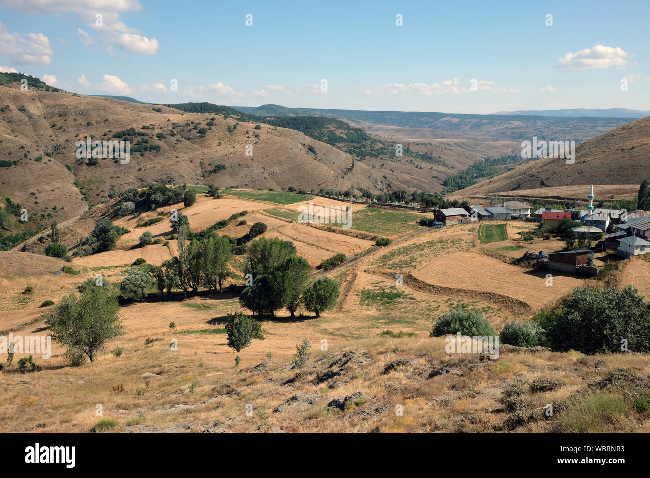 Dörfer in verschiedenen Teilen der Türkei, weisen Besonderheiten der verschiedenen Architektur und Ihre spezifischen Plazierungen. Stockfoto