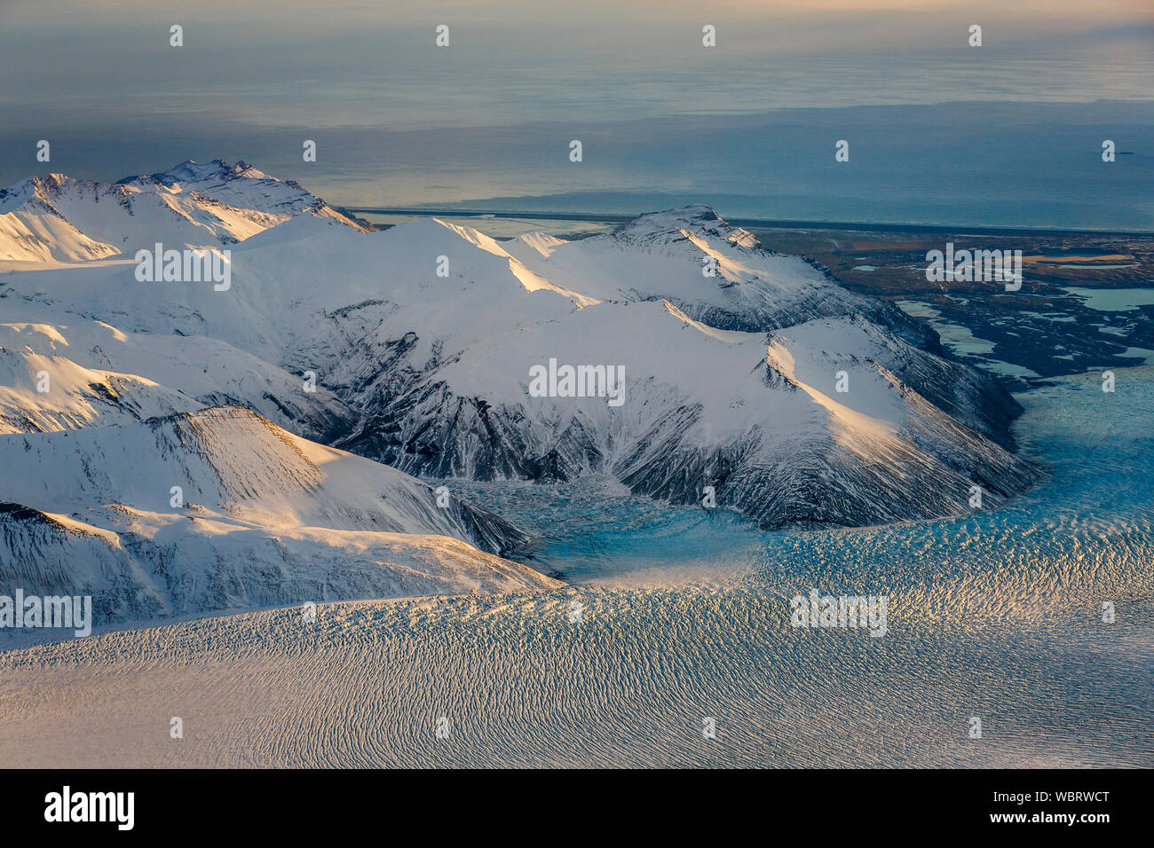 Breidamerkurjokull, Vatnajökull Eiskappe, Island. Weltkulturerbe der UNESCO Stockfoto