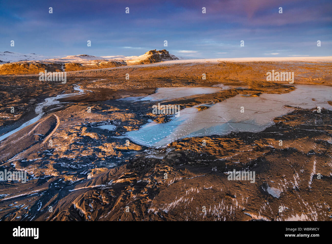 Skeidararjokull, Vatnajökull National Park, Island. Weltkulturerbe der UNESCO Stockfoto