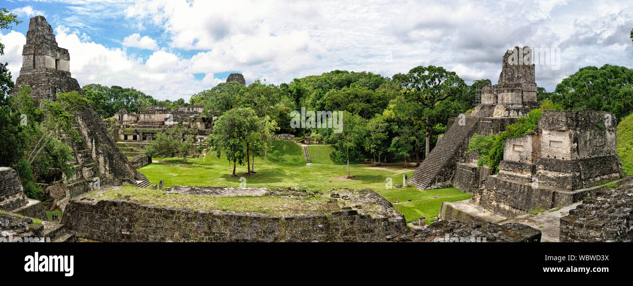 Tikal Plaza Stockfoto