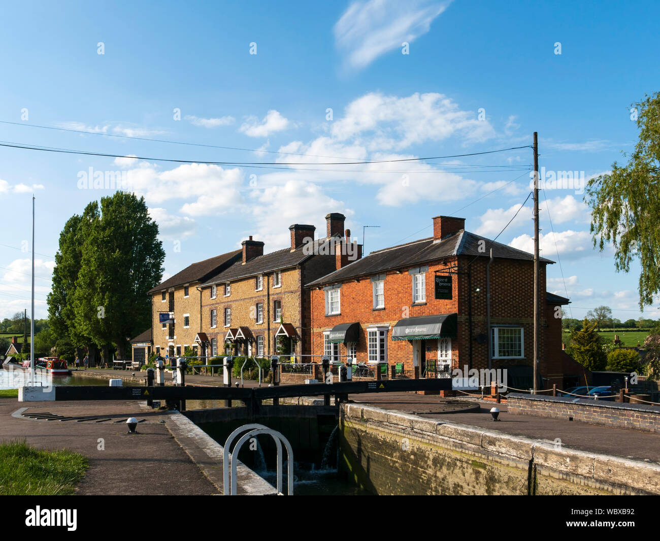 Stoke Bruerne, dem Grand Union Canal, Northamptonshire, England, UK. Stockfoto