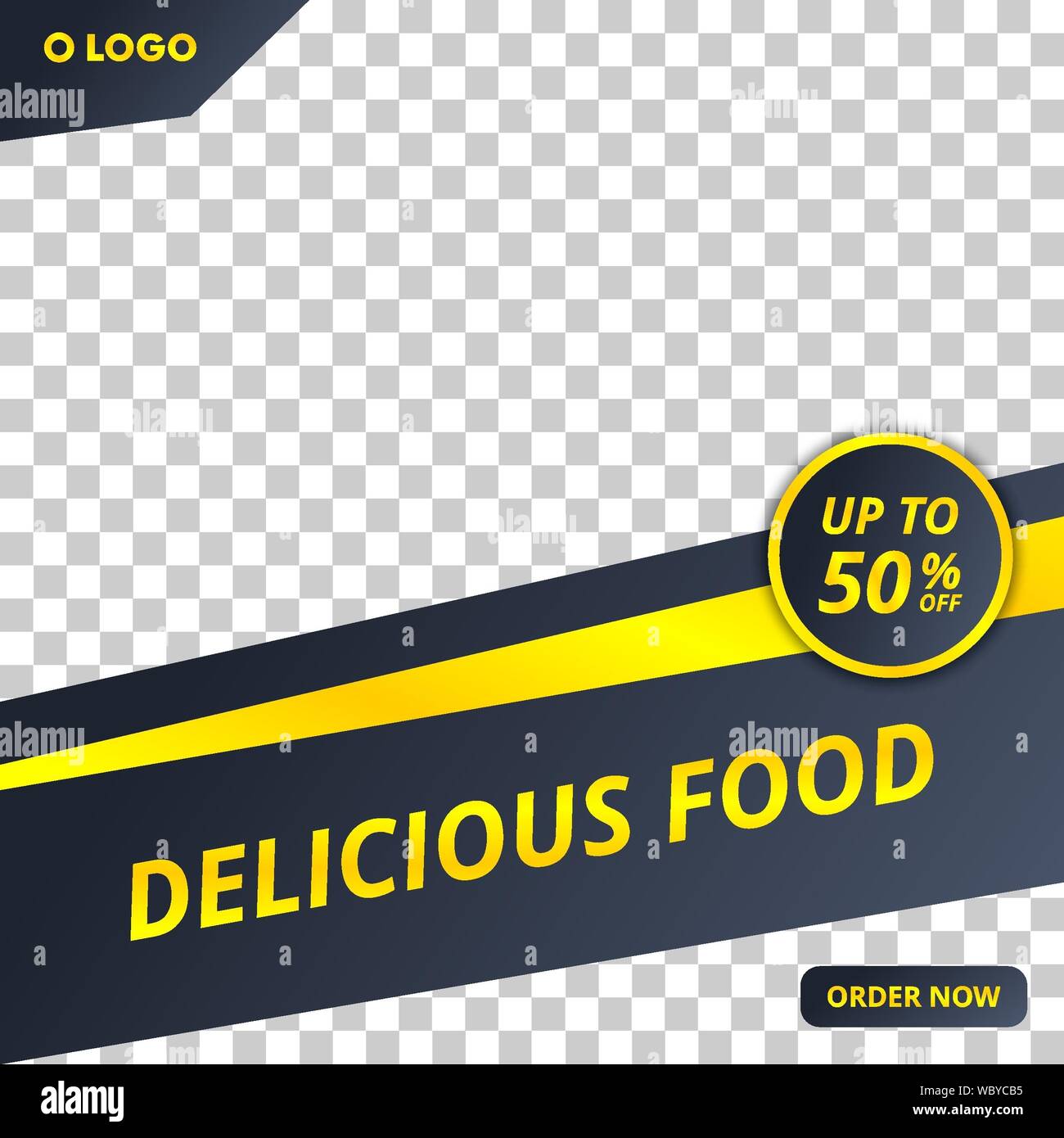 Essen Social Media Post Vorlage mit modernem Stil premium Vektor Stockfoto