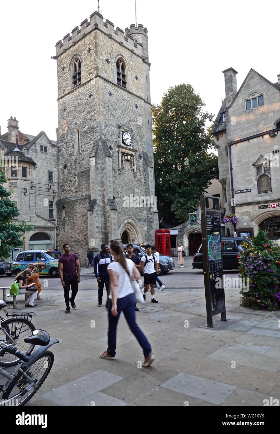 Das Carfax Tower in der Queen Street, Oxford Stockfoto