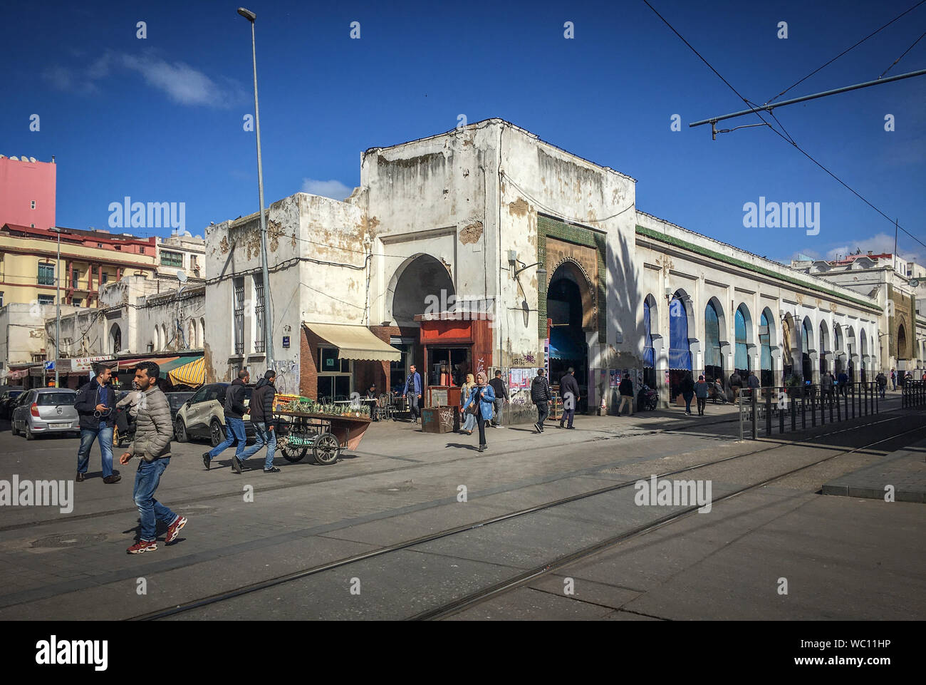 Alte historische zentraler Marktplatz Casablanca Stockfoto