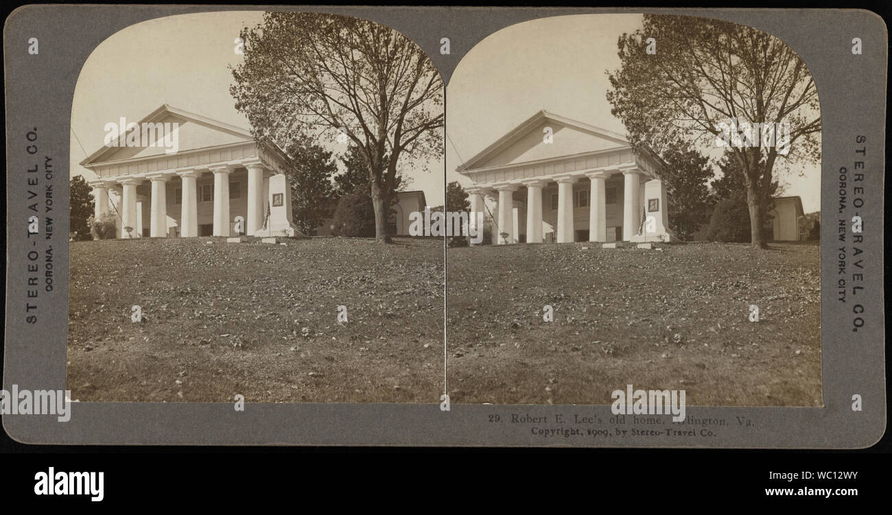 Robert E. Lee Mansion, Arlington, Virginia, USA, Stereo Karte, Stereo-Travel, Co., 1909 Stockfoto