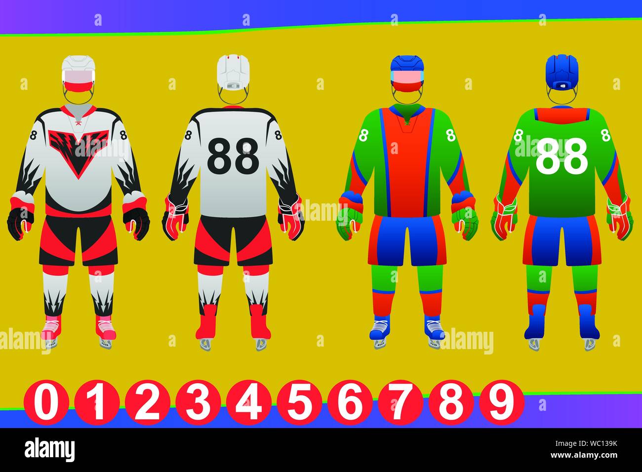 Ein Vektor Abbildung: Ice Hockey Jersey design Stock Vektor