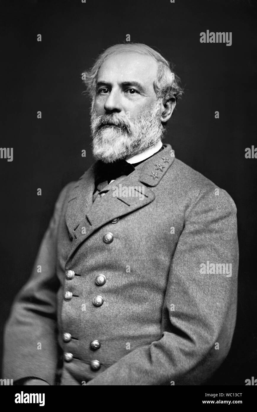 Robert E. Lee (1807-70), Amerikanischer und Confederate Soldier, Kommandeur der Confederate States Army während des Amerikanischen Bürgerkrieg 1862-65, Kopf und Schultern Portrait, Foto von Julian Vannerson, 1864 Stockfoto