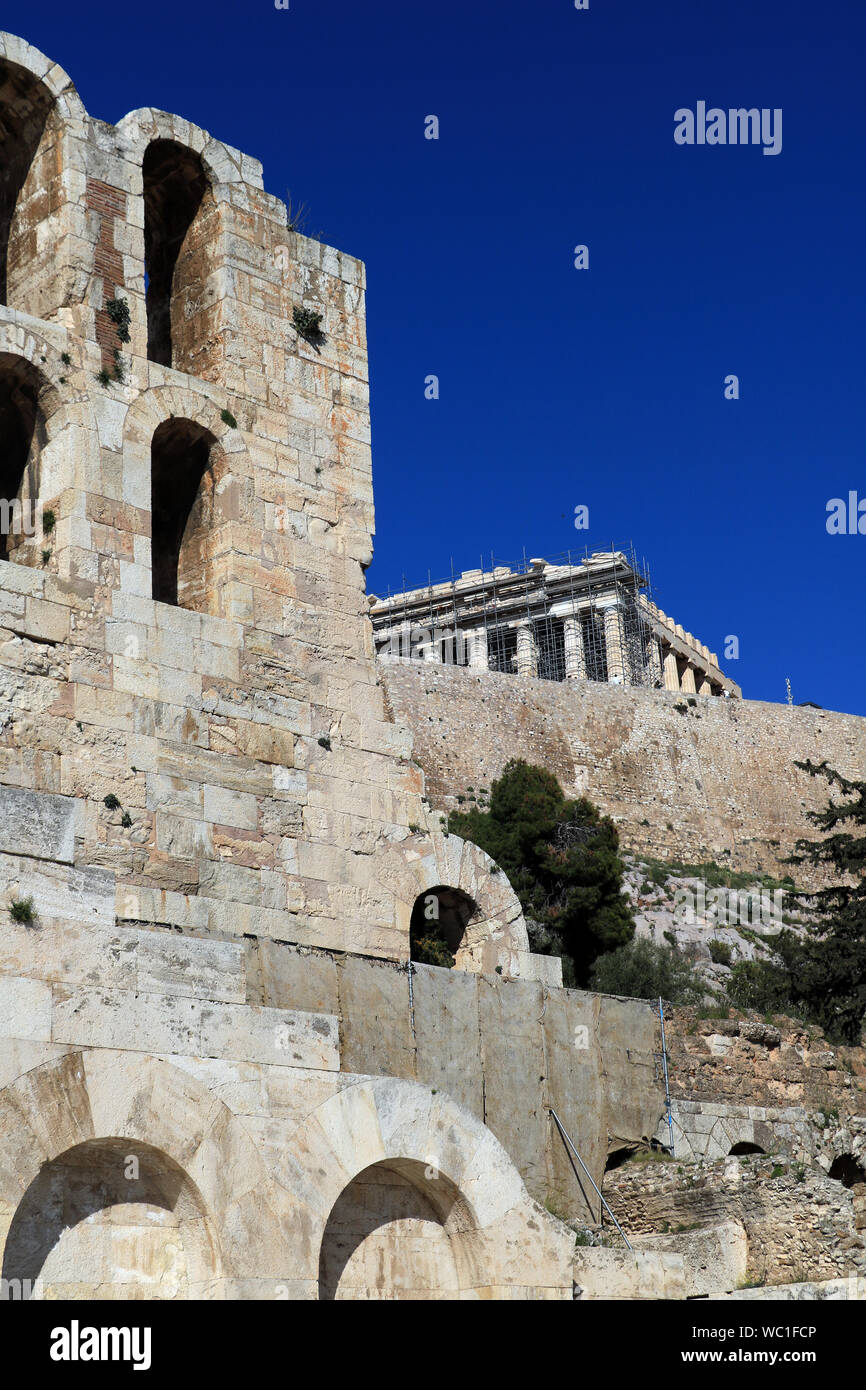 Odeon des Herodes Atticus, Athen Stockfoto