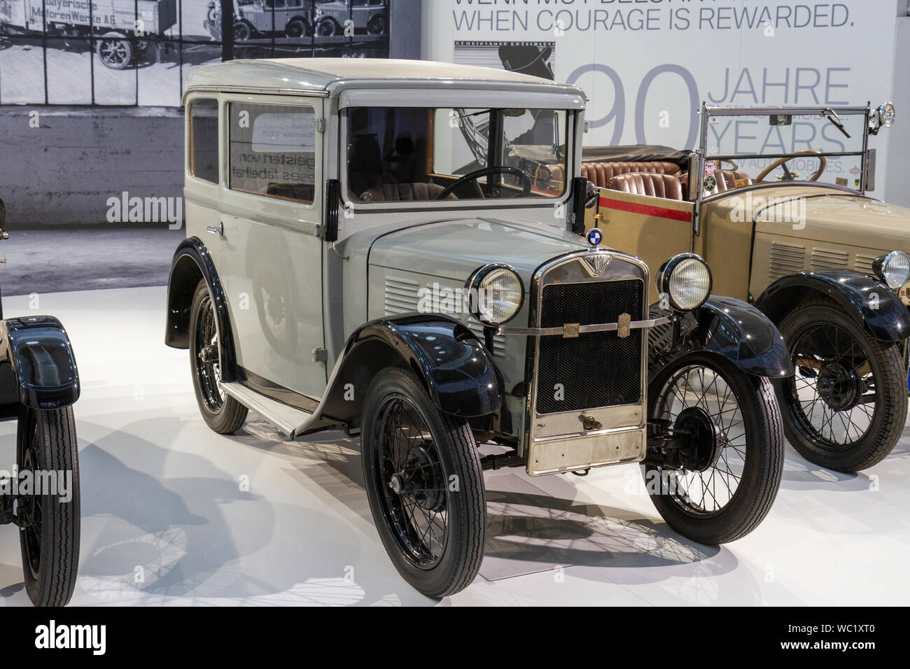 Ein BMW 3/15 PS DA 4 (1931), Teil der 90 Jahre BMW Automobile, BMW Museum, München, Bayern, Deutschland. Stockfoto