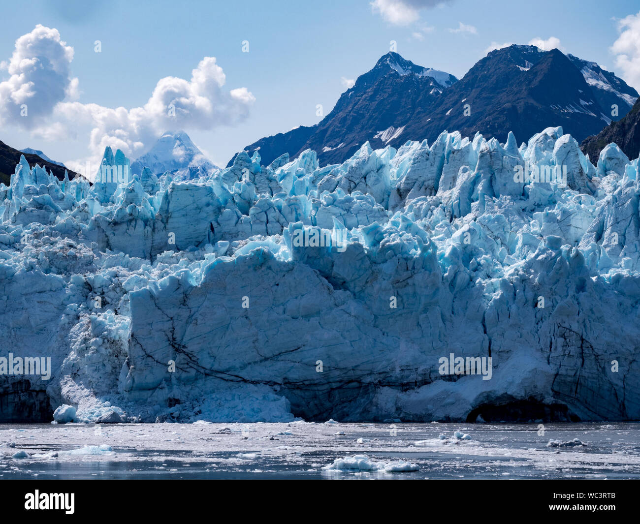 Margerie Gletscher, einer abkalbung Tidewater Gletscher Glacier Bay National Park, Alaska Stockfoto
