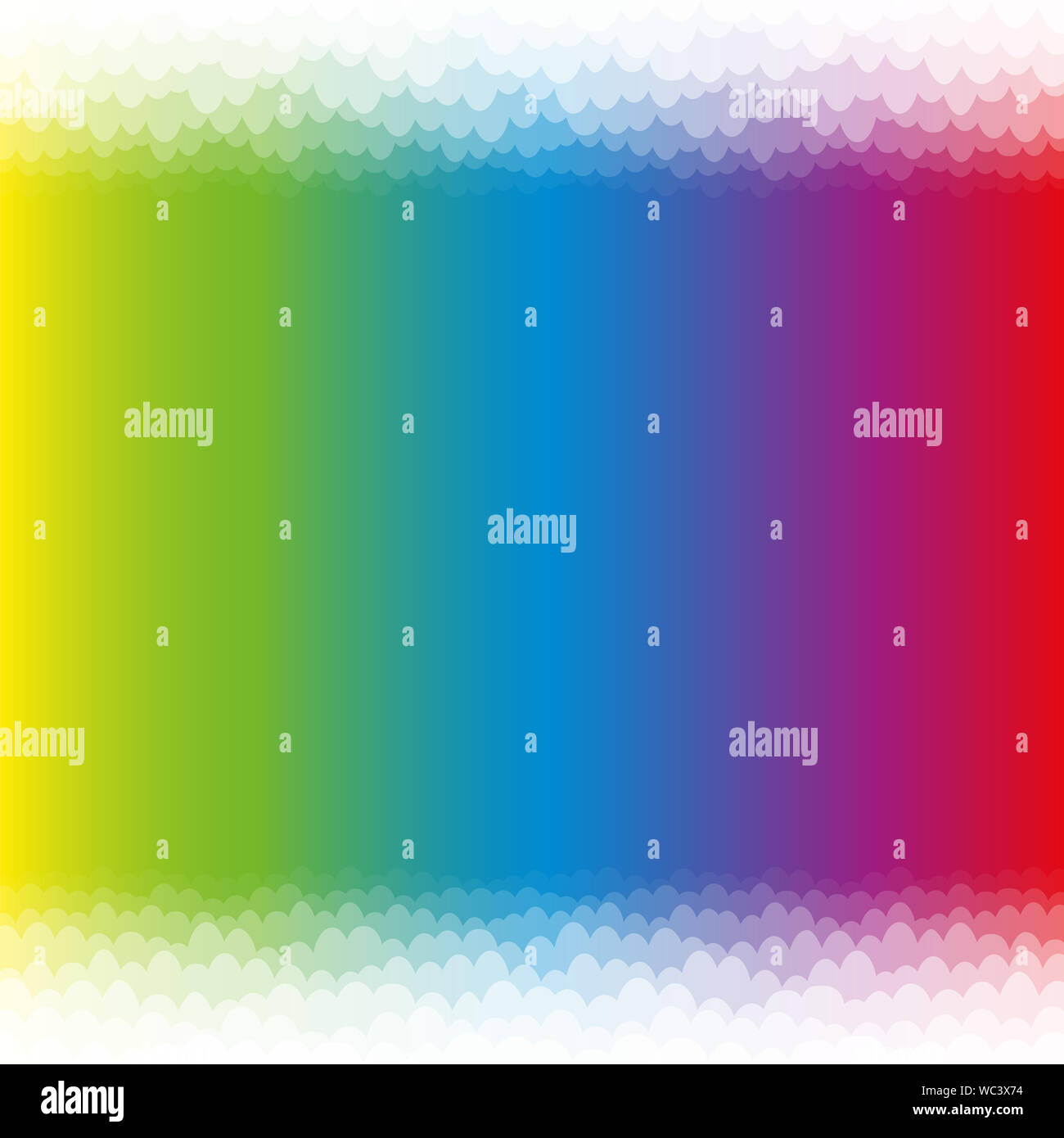 Regenbogen farbigen Hintergrund mit Durchscheinenden cloud Muster, wie ein Misty und Mystic Anhänger Schleier von Nebel oder eine lustige Schaumbad. Spektralfarben. Stockfoto