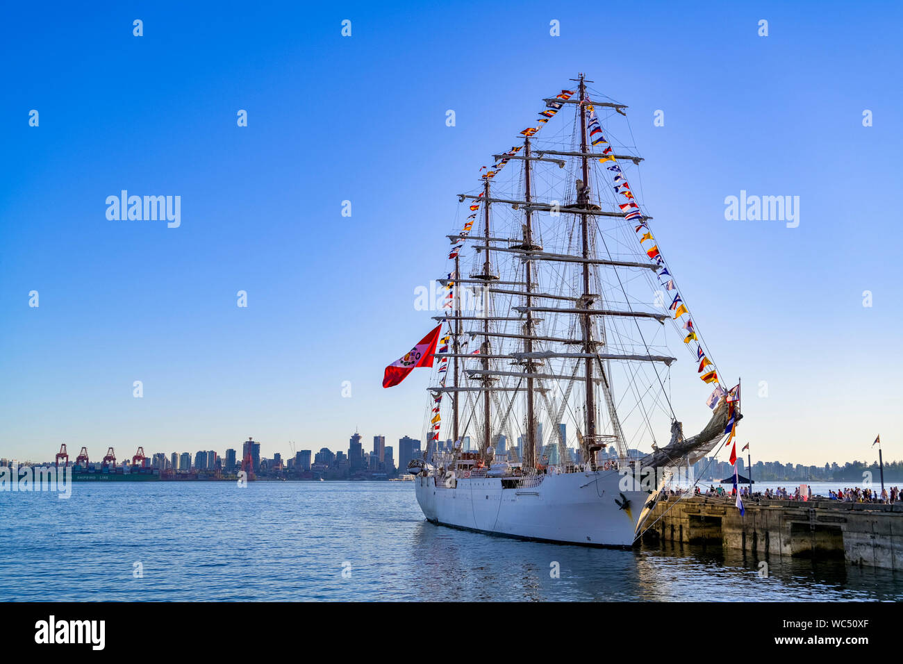 B.A.P. Unión, peruanische Tall Ship, North Vancouver, British Columbia, Kanada Stockfoto