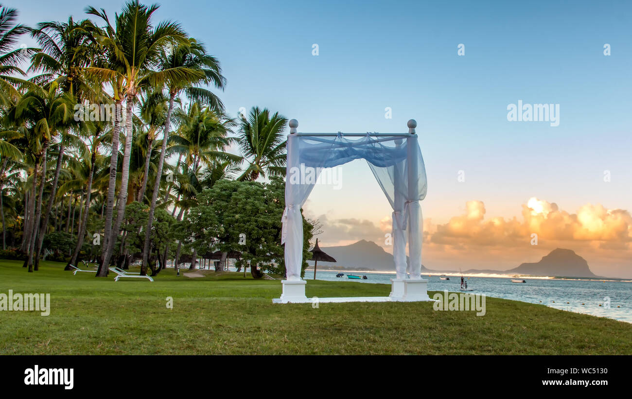 Hochzeit am Strand Stockfoto