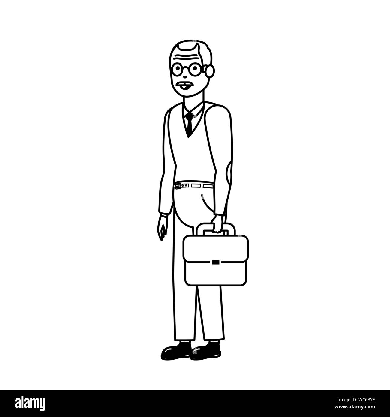 Großvater cartoon vektor design Stock Vektor