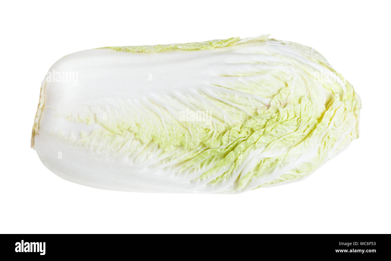 Cabbagehead von Napa cabbage auf weißem Hintergrund Stockfoto