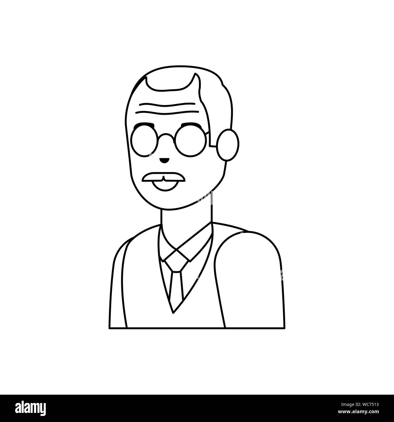 Großvater cartoon vektor design Stock Vektor