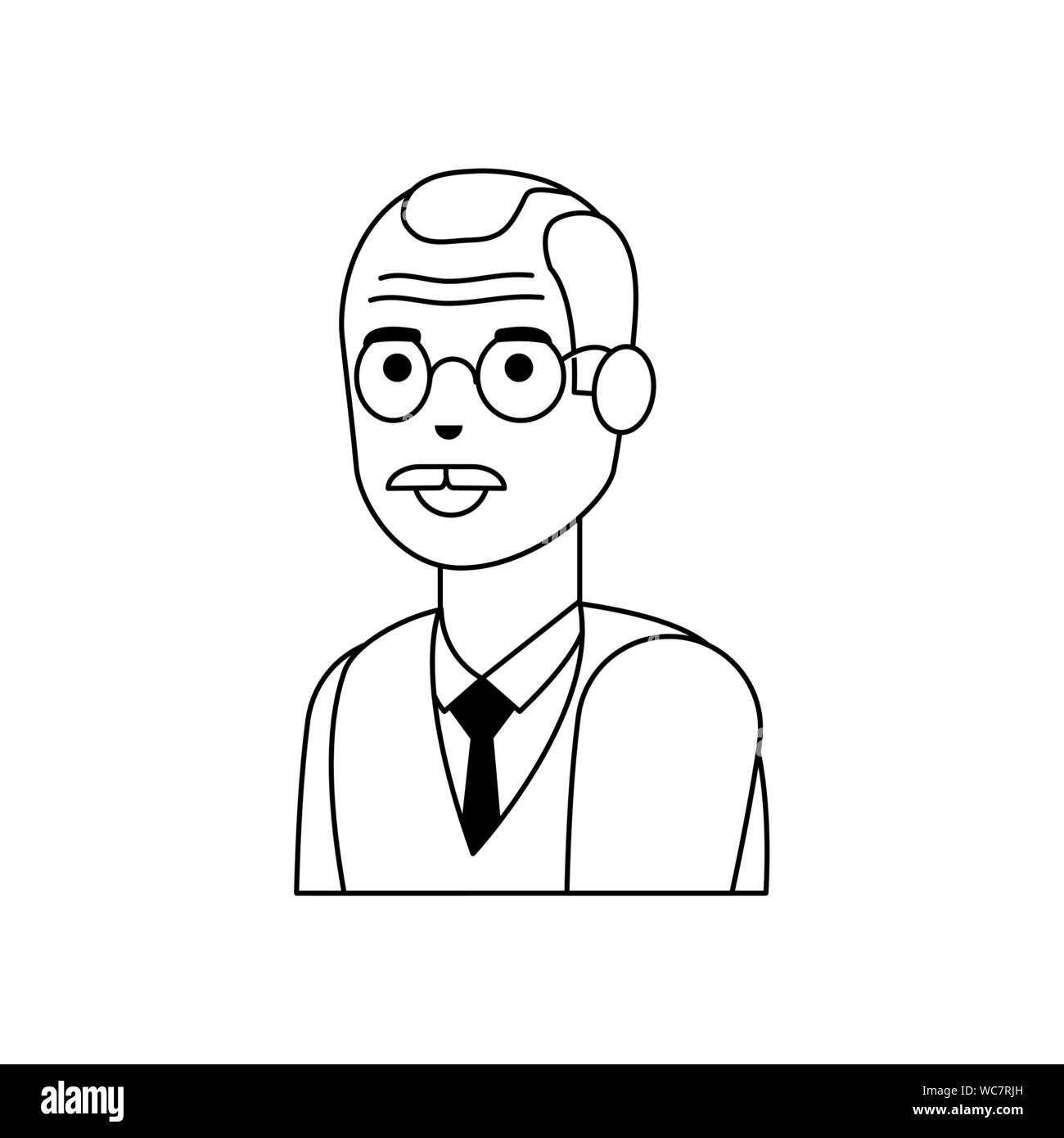 Großvater cartoon vektor design Stock Vektor