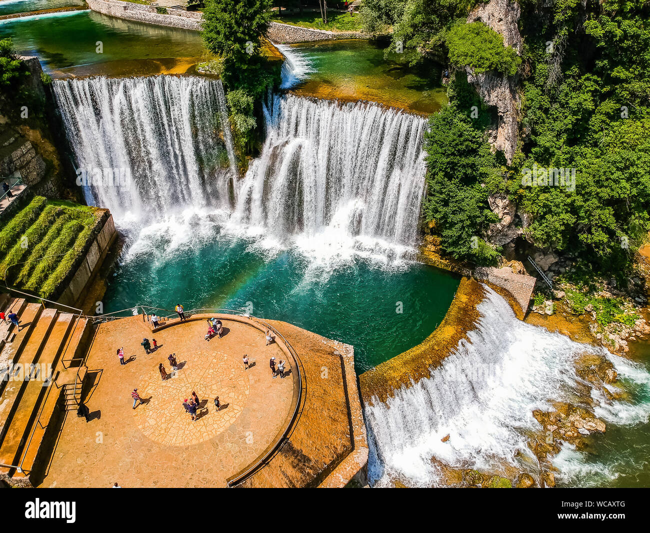 Jajce Wasserfall in Bosnien und Herzegowina, Europa Stockfoto