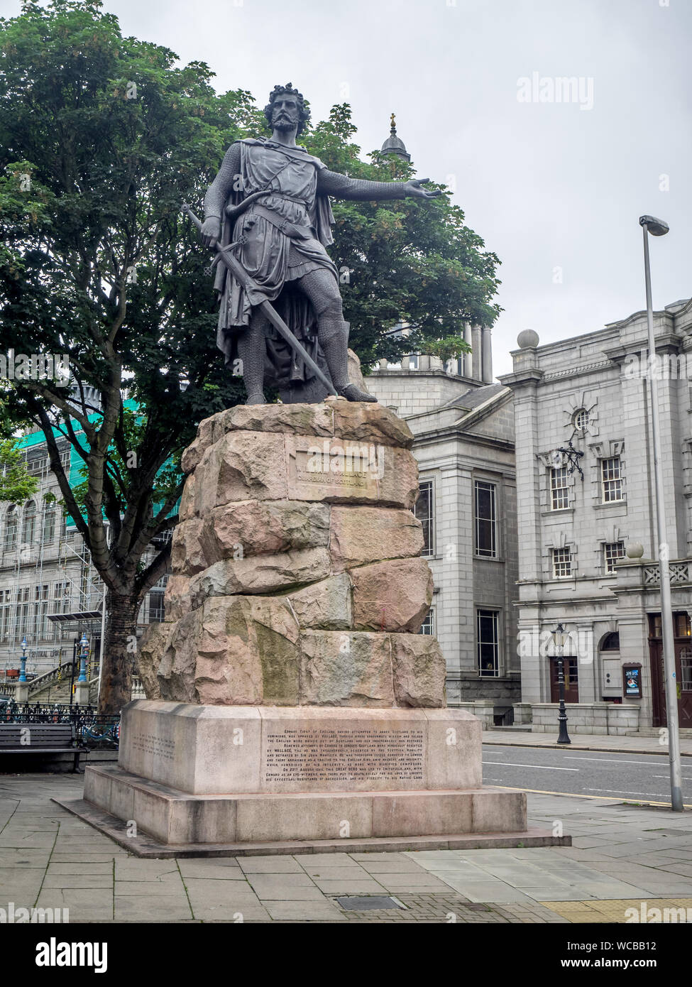 William Wallace statue am 23. Juli 2017 in Aberdeen, Schottland. William Wallace ist ein berühmten schottischen Helden, die in der schottischen Unabhängigkeitskriege kämpften independen Stockfoto